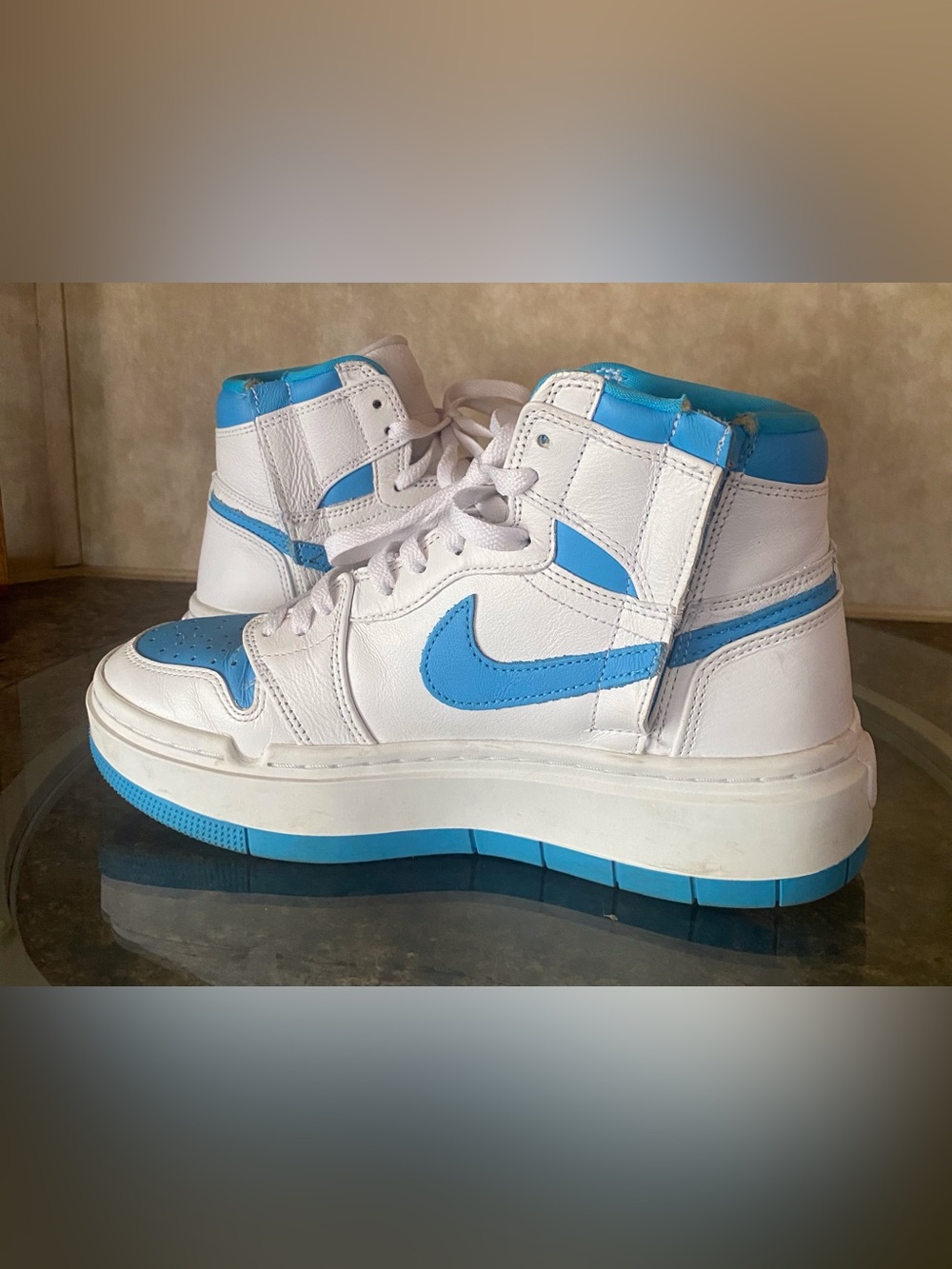 Nike Air Jordan 1 Elevate High White Dark Powder Blue Women’s 8 - Picture 2 of 8